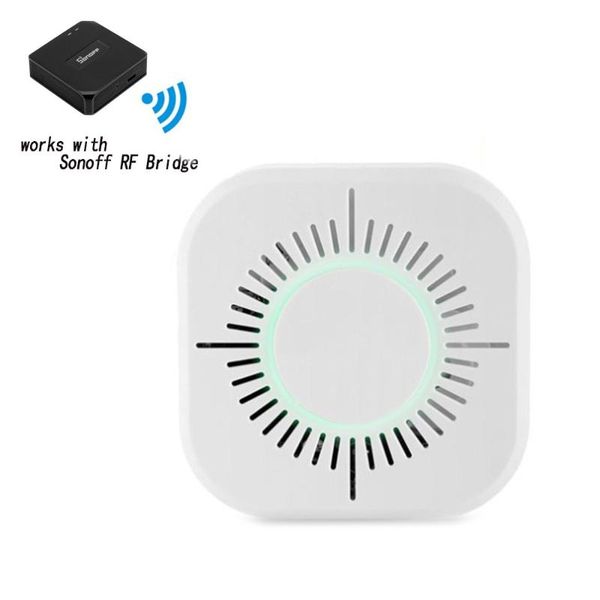 wireless smoke detector 433mhz fire security protection alarm detector sensor for smart home, work with sonoff rf bridge, Black;white
wireless smoke detector 433mhz fire security protection alarm detector sensor for smart home, work with sonoff rf bridge, Black;white