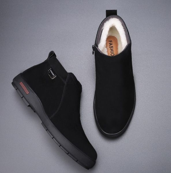 boots maggie's walker men's genuine leather winter warm casual sheep hair snow ankle with wool lining size 39~44, Black
boots maggie's walker men's genuine leather winter warm casual sheep hair snow ankle with wool lining size 39~44, Black