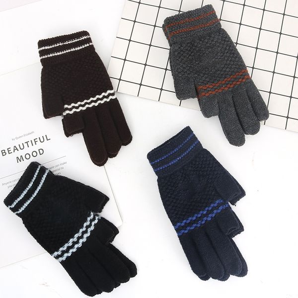 five fingers gloves m mism fashion men exposed two knit warm anutmn winter wool mitten solid male for phone screen, Blue;gray
five fingers gloves m mism fashion men exposed two knit warm anutmn winter wool mitten solid male for phone screen, Blue;gray