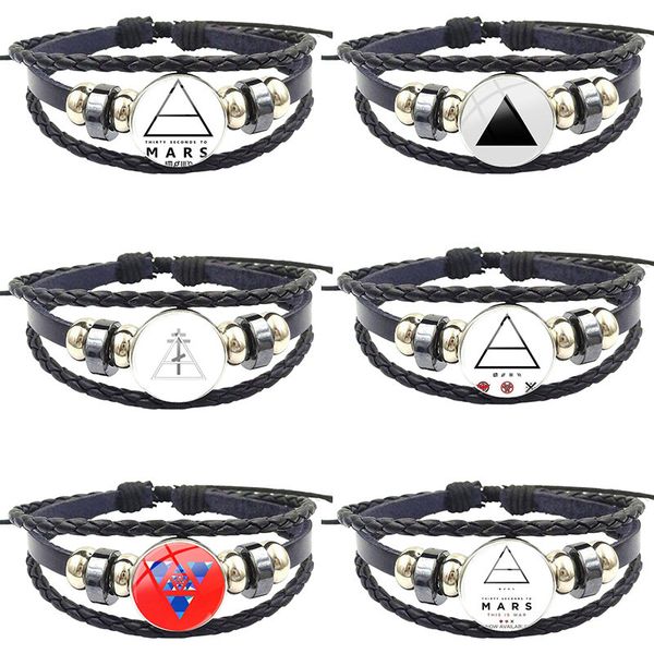 30 seconds to mars triangular flag time jewelry with glass cabochon black leather bracelet bangle for women girls handmade, Golden;silver
30 seconds to mars triangular flag time jewelry with glass cabochon black leather bracelet bangle for women girls handmade, Golden;silver