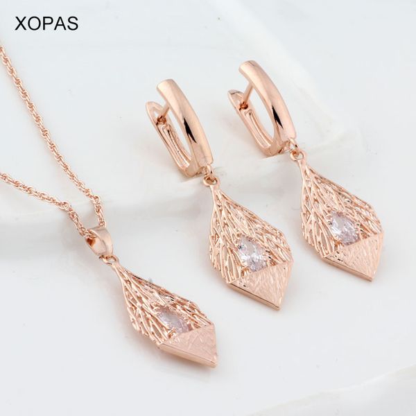 585 rose gold necklace pendant and earring set for women party gift jewelry sets charms women girls fashion jewelry, Silver
585 rose gold necklace pendant and earring set for women party gift jewelry sets charms women girls fashion jewelry, Silver