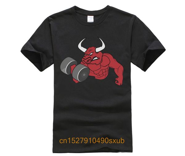fashion summer t-shirt the muscle bull tee red casual o-neck loose summer t shirt for men