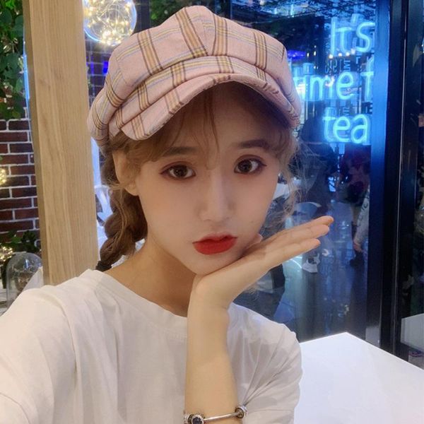 hat women's fashion autumn and winter england retro octagonal hat strap painter beret, Blue;gray
hat women's fashion autumn and winter england retro octagonal hat strap painter beret, Blue;gray