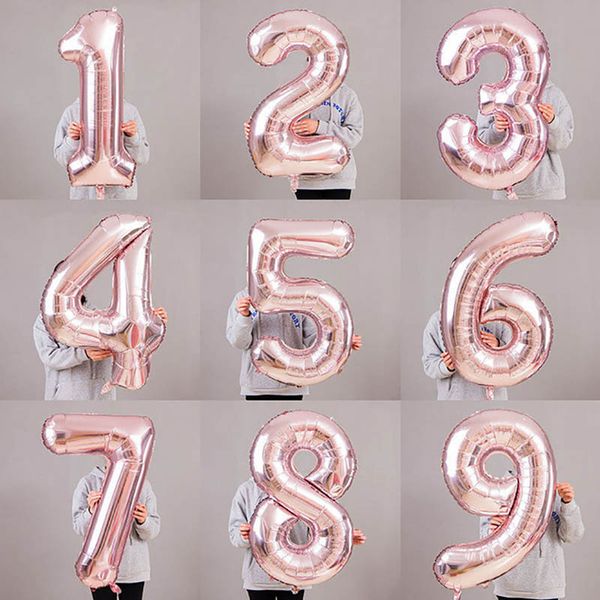 32inch number aluminium balloon rose gold birthday party balloons valentine's day wedding decoration helium globos party suplies
32inch number aluminium balloon rose gold birthday party balloons valentine's day wedding decoration helium globos party suplies