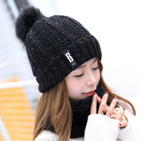 women's hat ladies warm winter hairball plus velvet knitted beanie cap+scarf women hat winter autumn beanie cap czapka zimowa, Blue;gray
women's hat ladies warm winter hairball plus velvet knitted beanie cap+scarf women hat winter autumn beanie cap czapka zimowa, Blue;gray