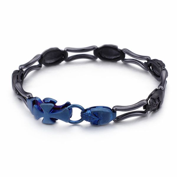 charm bracelets punk 20cm skull for men stainless steel black blue plated gothic biker halloween jewelry, Golden;silver
charm bracelets punk 20cm skull for men stainless steel black blue plated gothic biker halloween jewelry, Golden;silver