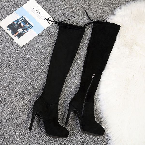 женщины 2020 зима теплая меховая платформа над коленом boots блок stripper 11.5cm высокие каблуки suede бедро высокие сапоги длинные тонкий, Black
женщины 2020 зима теплая меховая платформа над коленом boots блок stripper 11.5cm высокие каблуки suede бедро высокие сапоги длинные тонкий, Black