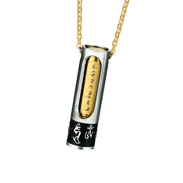 removable cylinder keepsake stainless steel om mani padme hum pray necklace, Silver
removable cylinder keepsake stainless steel om mani padme hum pray necklace, Silver