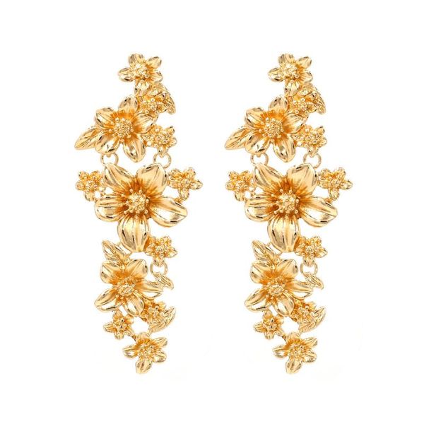 new style luxury metal flower earrings style flower long ear stud exaggerated ear stud, Golden;silver
new style luxury metal flower earrings style flower long ear stud exaggerated ear stud, Golden;silver