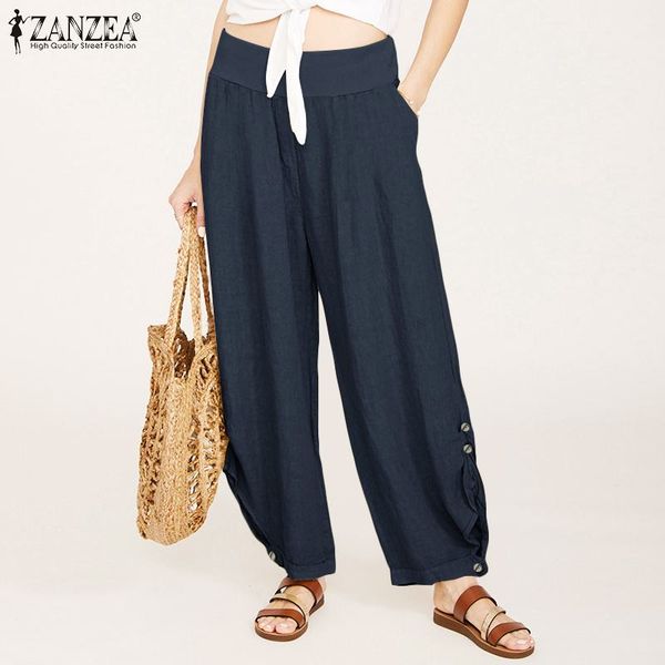 women's pants & capris summer casual women bottoms elastic waist long pockets solid trousers fashion buttons zanzea pantalon femme plus, Black;white
women's pants & capris summer casual women bottoms elastic waist long pockets solid trousers fashion buttons zanzea pantalon femme plus, Black;white