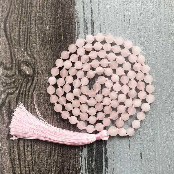 108 мала бисер ожерелье женщины healing meditation матовый rose q-uartz мала ожерелье розовый бисер knotted кисточкой ожерелья для дам, Silver
108 мала бисер ожерелье женщины healing meditation матовый rose q-uartz мала ожерелье розовый бисер knotted кисточкой ожерелья для дам, Silver