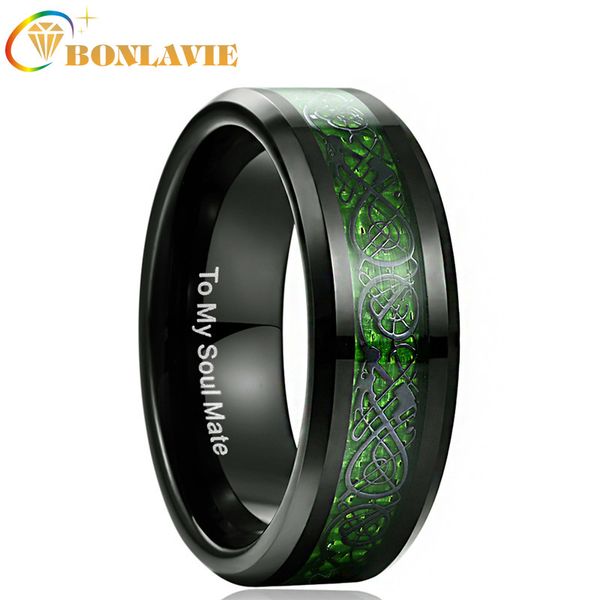 wedding rings bonlavie 8mm carbon fiber green zircon ring dragon pattern tungsten carbide color bands male jewelry, Slivery;golden
wedding rings bonlavie 8mm carbon fiber green zircon ring dragon pattern tungsten carbide color bands male jewelry, Slivery;golden