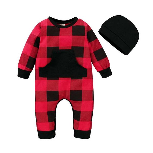 newborn infant baby boy girl christmas romper red plaids long sleeve front pocket o-neck one-piece rompers with hat outfit set, Blue
newborn infant baby boy girl christmas romper red plaids long sleeve front pocket o-neck one-piece rompers with hat outfit set, Blue