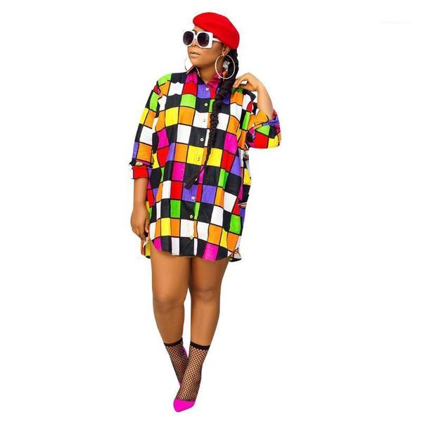 loose sunscreen causal clothing new women designer dresses colorful grid print long sleeve shirts dresses lady, Black;gray
loose sunscreen causal clothing new women designer dresses colorful grid print long sleeve shirts dresses lady, Black;gray