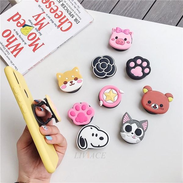 hand soft silicone phone holder cartoon animal cute cellphone flexible grip finger ring expanding stand socket
hand soft silicone phone holder cartoon animal cute cellphone flexible grip finger ring expanding stand socket