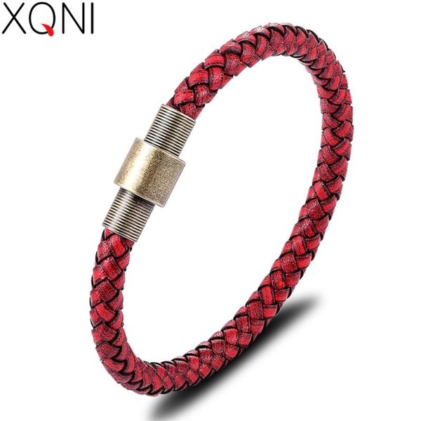 xqni single layer magnet buckle stainless steel men's leather bracelet multi color for business work convenient accessories, Golden;silver
xqni single layer magnet buckle stainless steel men's leather bracelet multi color for business work convenient accessories, Golden;silver