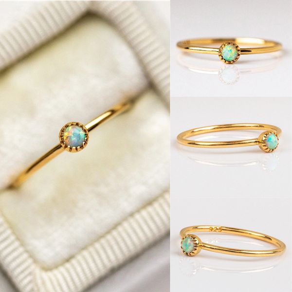 AprilGrass Brand Delicate Thin Design Round Opal Stone Ring for Women Exquisite Slim Birthstone Ring Wedding Jewelry Dainty Stacking Rings
AprilGrass Brand Delicate Thin Design Round Opal Stone Ring for Women Exquisite Slim Birthstone Ring Wedding Jewelry Dainty Stacking Rings
