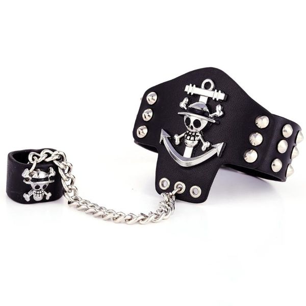 charm bracelets anime one piece bracelet men leather rope punk skull shantou women jewelry pulsera hombre cosplay, Golden;silver
charm bracelets anime one piece bracelet men leather rope punk skull shantou women jewelry pulsera hombre cosplay, Golden;silver