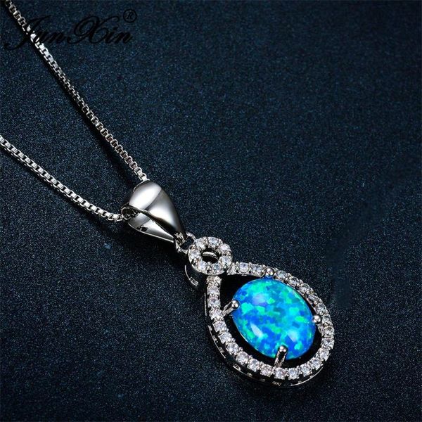 pendant necklaces elegant female blue opal necklace charm silver color chain for women trendy bridal round wedding
pendant necklaces elegant female blue opal necklace charm silver color chain for women trendy bridal round wedding