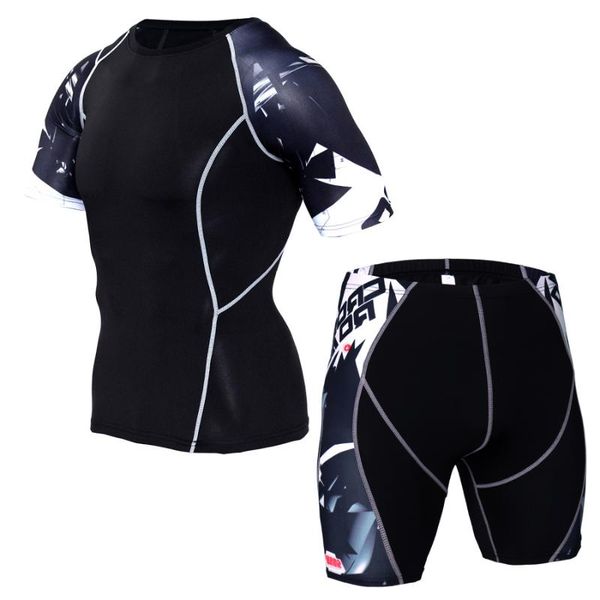 running sets men sportswear suit compression shirt shorts set jogging sport clothes gym fitness wear training tracksuit clothing, Black;blue
running sets men sportswear suit compression shirt shorts set jogging sport clothes gym fitness wear training tracksuit clothing, Black;blue