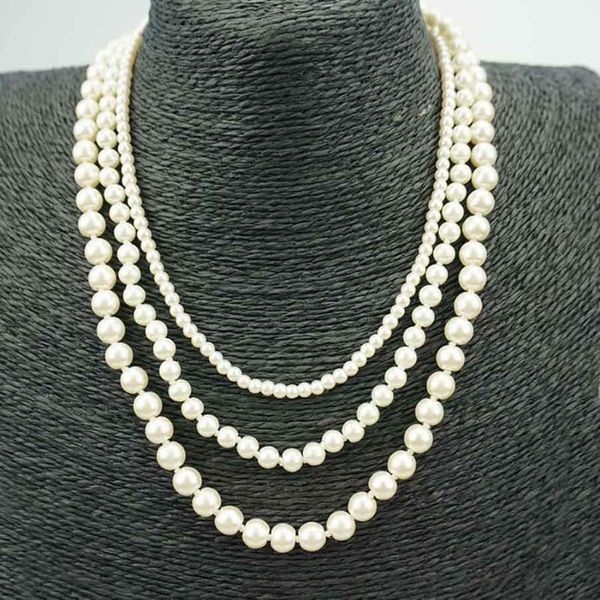 new fashion jewelry trendy charm multilayer pearl necklace pendant long choker collar statement necklaces chunky for women, Golden;silver
new fashion jewelry trendy charm multilayer pearl necklace pendant long choker collar statement necklaces chunky for women, Golden;silver