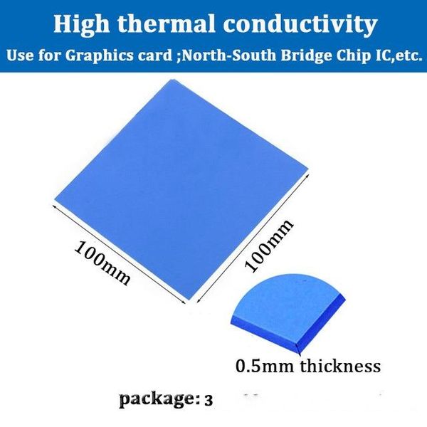 fan fans & cooling 3 pcs 100*100 0.5 1mm 1.5mm combination thermal conductive silicone pads heatsink cooling pad for laptop
fan fans & cooling 3 pcs 100*100 0.5 1mm 1.5mm combination thermal conductive silicone pads heatsink cooling pad for laptop