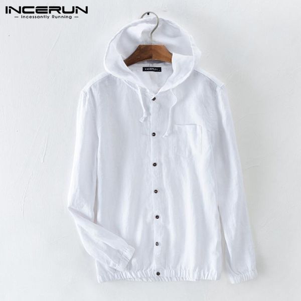 incerun fashion hooded t shirt men cotton breathable button solid long sleeve camisetas streetwear casual t-shirt men 2020 s-5xl mx200611, White;black
incerun fashion hooded t shirt men cotton breathable button solid long sleeve camisetas streetwear casual t-shirt men 2020 s-5xl mx200611, White;black