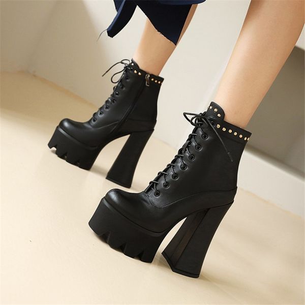 pxelena rivet punk rock gothic boots женщины блок коренастый высокие каблуки платформы мотоцикл байкер ботильоны осень зима обувь 43, Black
pxelena rivet punk rock gothic boots женщины блок коренастый высокие каблуки платформы мотоцикл байкер ботильоны осень зима обувь 43, Black