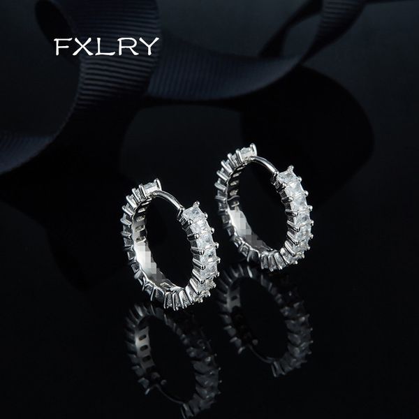 fxlry fashion silver color square cubic zirconia hoop earrings women luxury elegant jewelry, Golden;silver
fxlry fashion silver color square cubic zirconia hoop earrings women luxury elegant jewelry, Golden;silver