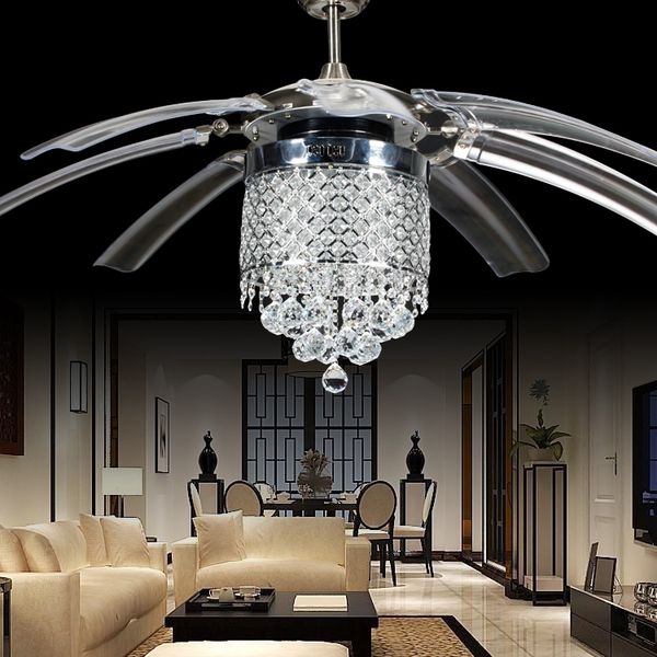 electric fans modern crystal ceiling fan light with 8 foldable transparent acrylic leaves invisible take-off remote and 42"
electric fans modern crystal ceiling fan light with 8 foldable transparent acrylic leaves invisible take-off remote and 42"
