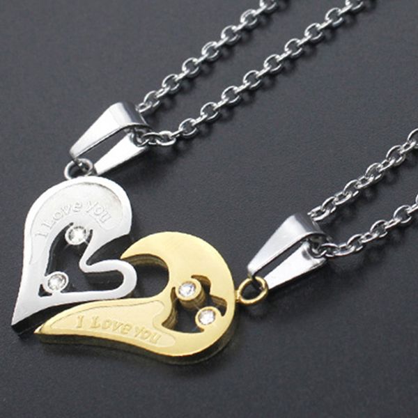 couple necklaces women stainless steel fashion heart necklace crystal pendants mens gold necklaces gifts for male accessories, Silver
couple necklaces women stainless steel fashion heart necklace crystal pendants mens gold necklaces gifts for male accessories, Silver