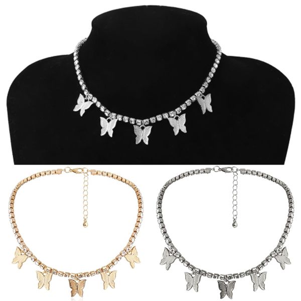 cute butterfly choker necklace for women gold chain statement collar female chocker shining jewelry in, Silver
cute butterfly choker necklace for women gold chain statement collar female chocker shining jewelry in, Silver