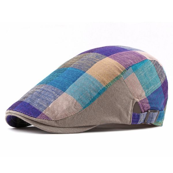 berets 2021 spring summer color plaid sboy caps men cotton flat peaked cap women painter beret hats 05, Blue;gray
berets 2021 spring summer color plaid sboy caps men cotton flat peaked cap women painter beret hats 05, Blue;gray