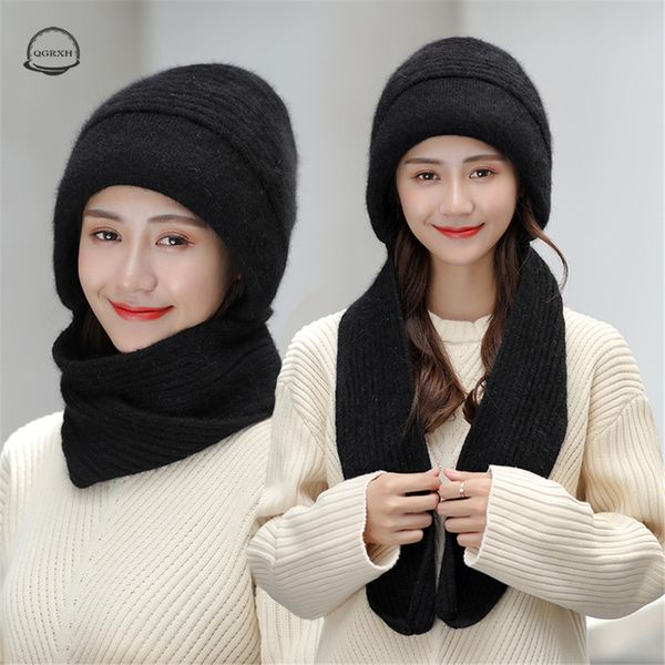 new winter women skullies hats combined with scarf lady pure color knitted beanie hat female warm outdoor fur bonnet caps, Blue;gray
new winter women skullies hats combined with scarf lady pure color knitted beanie hat female warm outdoor fur bonnet caps, Blue;gray
