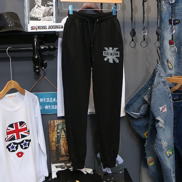 women's pants & capris loose 5xl plus size sweatpants women 2021 spring autumn haren tide frenulum waist fashion casual ladies' tr, Black;white
women's pants & capris loose 5xl plus size sweatpants women 2021 spring autumn haren tide frenulum waist fashion casual ladies' tr, Black;white
