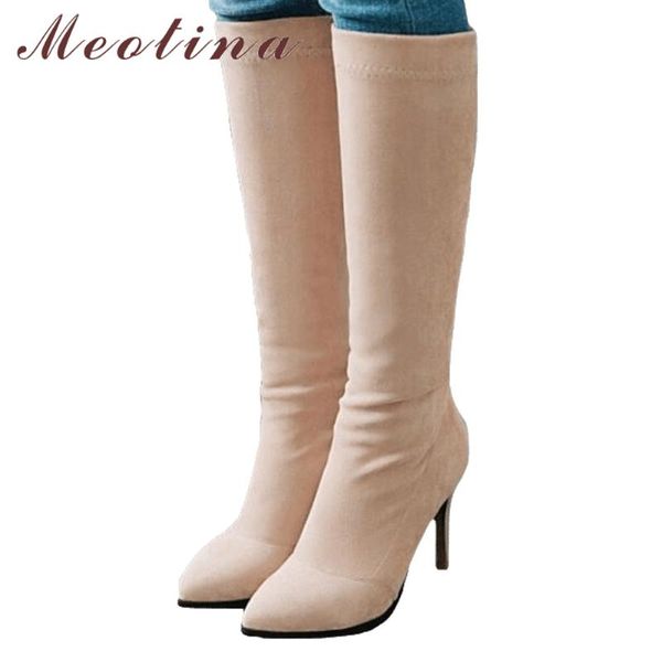 meotina winter knee high boots women socks boots brand designer elastic pointed toe heel black gray 43
meotina winter knee high boots women socks boots brand designer elastic pointed toe heel black gray 43