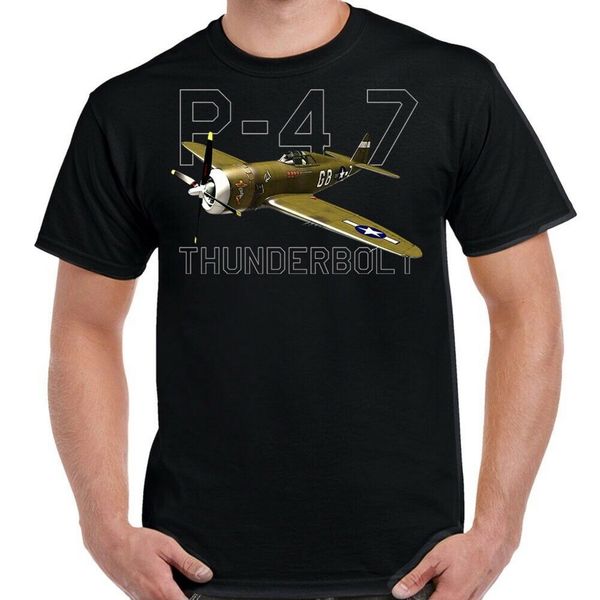 p-47 thunderbolt men's t-shirt cotton loose plus size tee shirt