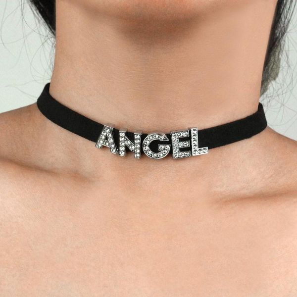 punk short letter angel choker necklaces fashion flannel retro personality necklace chain jewelry for women, Silver
punk short letter angel choker necklaces fashion flannel retro personality necklace chain jewelry for women, Silver