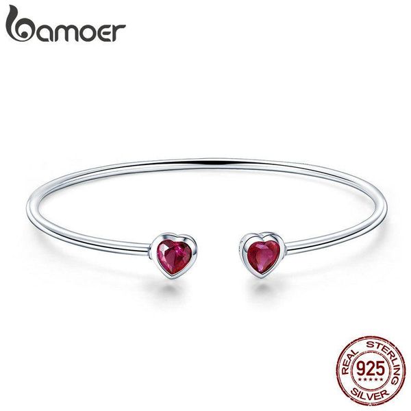 bamoer genuine 100% 925 sterling silver red cz sweet love heart women cuff bangles bracelets fine sterling silver jewelry scb091 cx200612, Black
bamoer genuine 100% 925 sterling silver red cz sweet love heart women cuff bangles bracelets fine sterling silver jewelry scb091 cx200612, Black