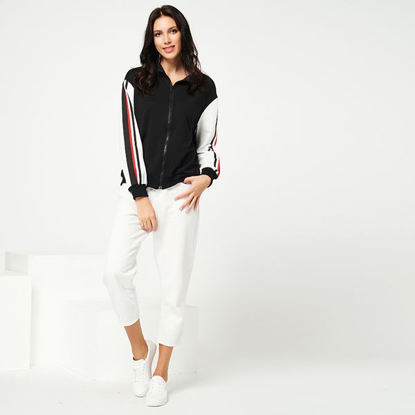 новая полосатое colorblock спорт z толстовки женской бейсбол равномерной, Black;brown
новая полосатое colorblock спорт z толстовки женской бейсбол равномерной, Black;brown