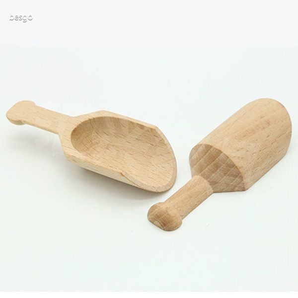 Image of Mini Wooden Scoop Teaspoon Small Salt Shovel Bath Salt Spoon Milk Powder Scoops Wood Condiment Spoons Coffee Tea Mini Sugar Spoon DBC BH4094