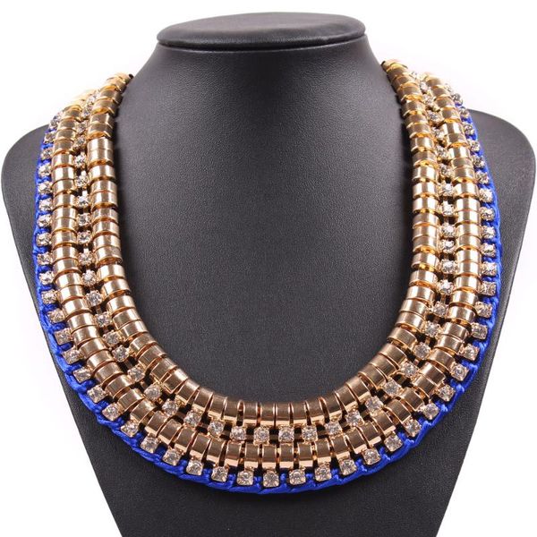 chokers fashion gold color chain string braided chunky statement choker necklace for women glass rhinestone crystal jewelry, Golden;silver
chokers fashion gold color chain string braided chunky statement choker necklace for women glass rhinestone crystal jewelry, Golden;silver
