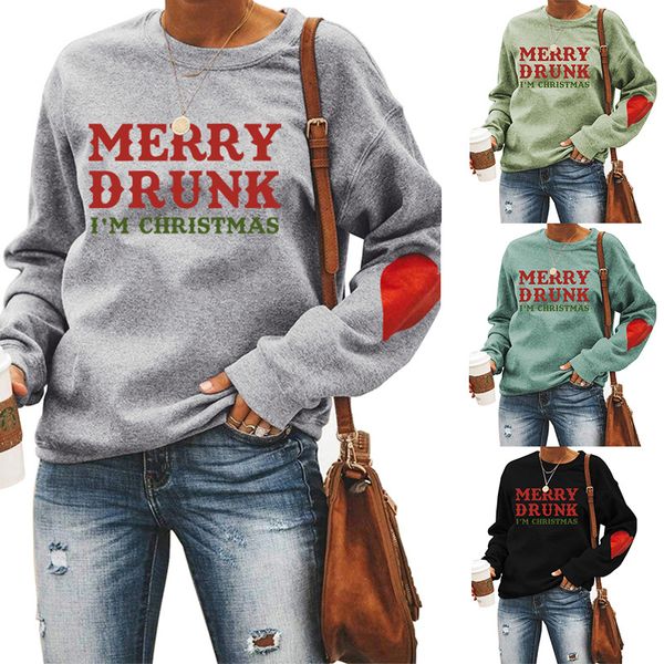 2020 autumn women's sweatshirts christmas women's sweater merry drunk christmas letter print plus size sweater long sleeves, Black
2020 autumn women's sweatshirts christmas women's sweater merry drunk christmas letter print plus size sweater long sleeves, Black