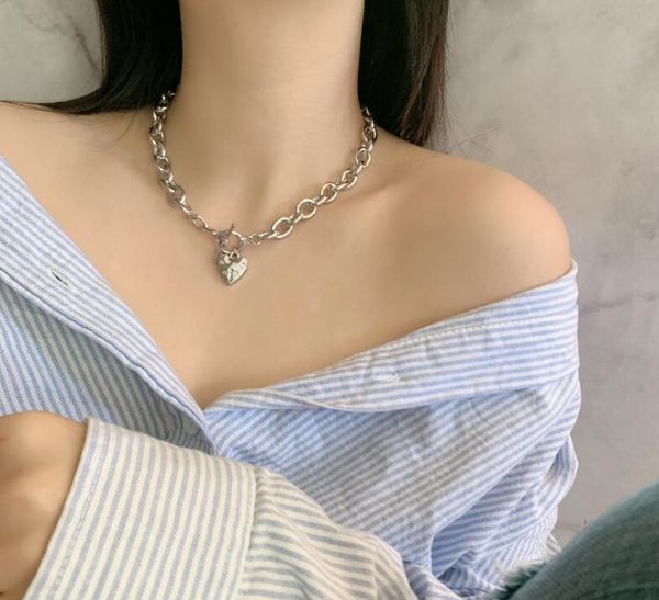 pendant necklaces ins necklace fashion retro thick chain ot buckle love clavicle, Silver
pendant necklaces ins necklace fashion retro thick chain ot buckle love clavicle, Silver