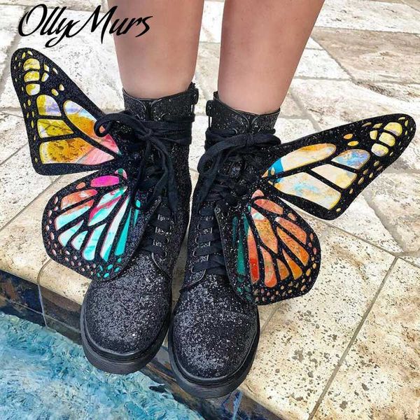 fashion big butterfly ankle boots for women glitter leather bling bling runway shoes luxury shoes women designers ladies boots, Black
fashion big butterfly ankle boots for women glitter leather bling bling runway shoes luxury shoes women designers ladies boots, Black