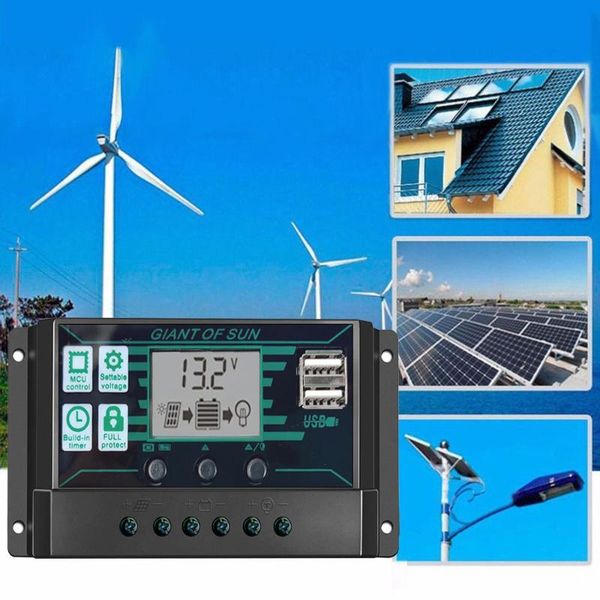 10a-100 asolar charging controller 12v 24v automatic pwm 5v output regulator pv home battery charger lcd dual usb
10a-100 asolar charging controller 12v 24v automatic pwm 5v output regulator pv home battery charger lcd dual usb