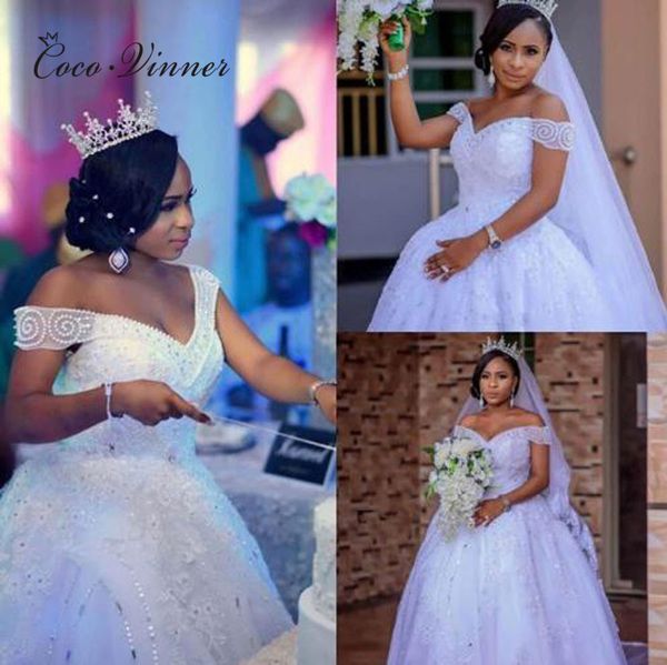 luxury crystal pearl princess wedding dresses new cap sleeves ball gown sequin lace court train bride gowns gorgeous wedding wear, White
luxury crystal pearl princess wedding dresses new cap sleeves ball gown sequin lace court train bride gowns gorgeous wedding wear, White
