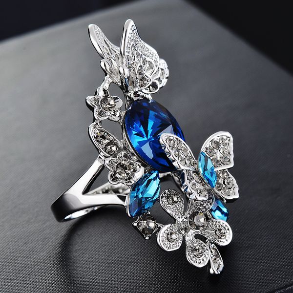cluster rings fashion butterfly crystal zircon inlaid 925sterling silver ring european and american trend ladies jewelry gift, Golden;silver
cluster rings fashion butterfly crystal zircon inlaid 925sterling silver ring european and american trend ladies jewelry gift, Golden;silver