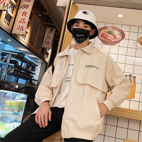 men jackets zipper letter printed turn-down collar oversize simple all-match korean style leisure coat chic retro streetwear new, Black;brown
men jackets zipper letter printed turn-down collar oversize simple all-match korean style leisure coat chic retro streetwear new, Black;brown