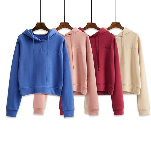 women 6 solid color spring autumn hoodies embroidery letter simple crop sweatshirt casual all-match thin, Black
women 6 solid color spring autumn hoodies embroidery letter simple crop sweatshirt casual all-match thin, Black